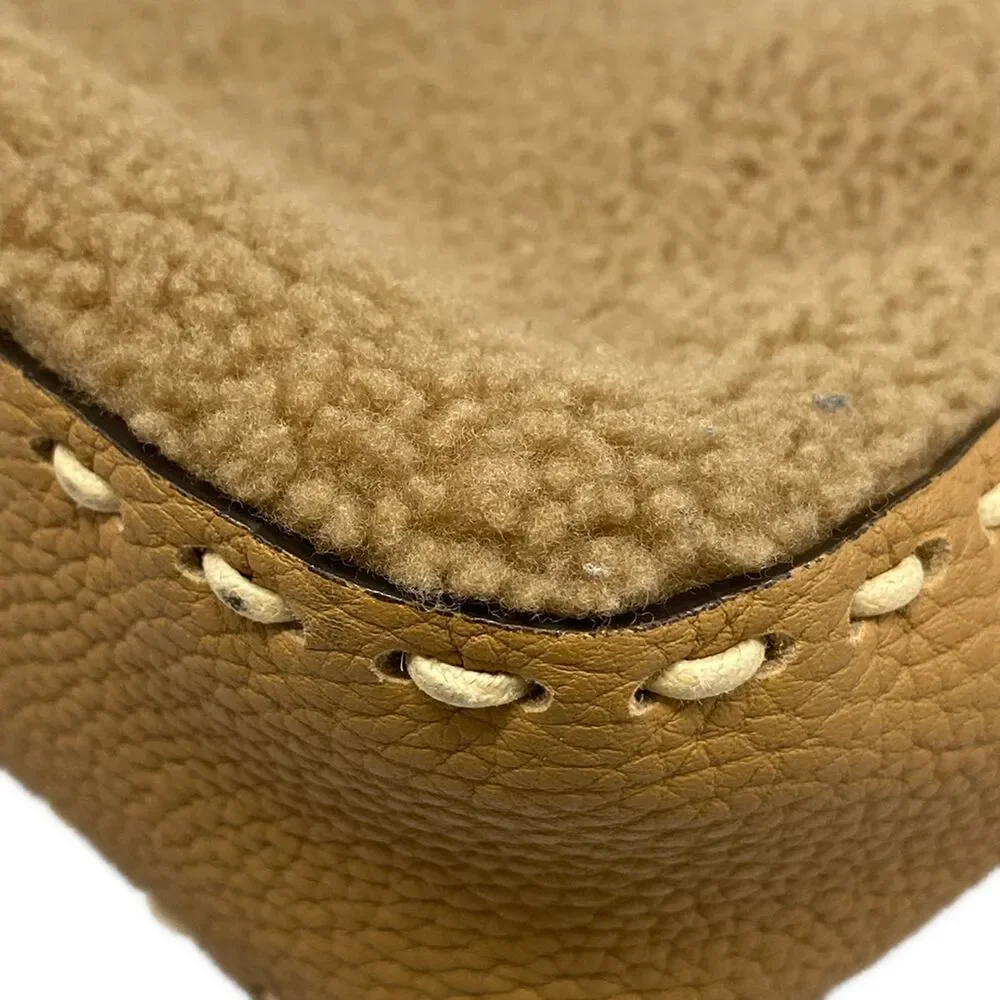 Fendi Mama Bucket Handbag 8BR600 Mouton Leather